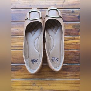 SOFFT BROWN FLAT LEATHER SHOES.